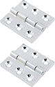 Butt Hinge Zinc Alloy Cabinet Hinges Polished Chrom Silver Residential Bed Room Hinge for Doors Hardware 2.56" x 2.16" -2pcs