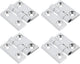Butt Hinge Zinc Alloy Door Hinge Polished Chrom Silver Boat Hatch Hinges Heavy Duty Residential Bed Room Hinge for Doors Hardware 1.96" x 1.96" -4pcs