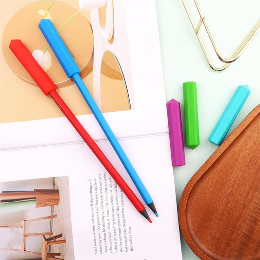 5Pcs Pencil Gidgets – Silicone Sensory Pencil Toppers Fidgets - Motor Aid for Sensory People with Anxiety, Autism, ADHD Integration Issues