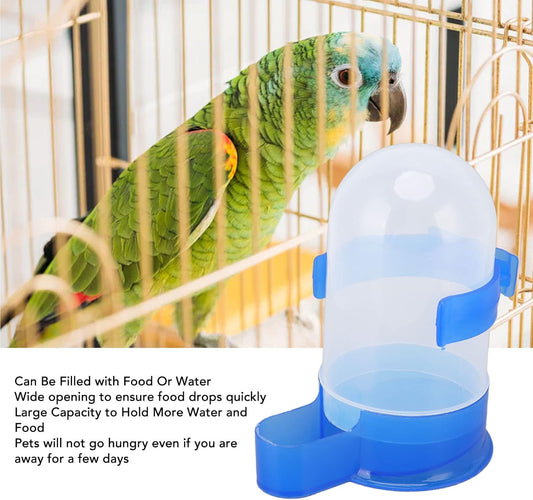 Automatic Hanging Bird Cage Waterer 1 Piece - Plastic Drinker for Quail, Tiger Skin Parrot, Lovebird, Canary and Other Birds