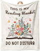 Book Lovers Gifts for Women Men, Flannel Soft Book Reading Blanket Decor, Reader Gifts for Birthday, Reading Accessories, Bookish Bookworm Gift - 50'' x 60''