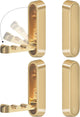4PCS Foldable Gold Wall Hooks, Heavy Duty Zinc Alloy Folding Wall Hooks, Folding Hidden Coat Hooks Wall Mount Bathroom Foldable Towel Hooks for Hanging Clothes, Bags, Hats, Bathrobes, Keys etc (Gold)