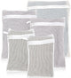 5-Piece Organic Cotton Laundry Bags with Zipper and Hanging Loop, 3 Sizes (S, M, L) Mesh Laundry Bag, Durable Cotton Mesh Laundry Bag for Delicate Underwear and Socks.