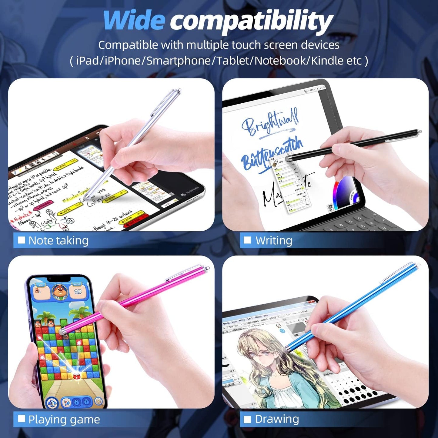 10pcs mesh Tips 12pcs disc Tips for Capacitive Touch Screen Stylus