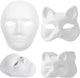 (30+16PCS) Paper Mache Masks & Cat Mask White Blank for Party, Cosplay, Artistic Projects, Theater, Halloween, Masquerade Parties, Classroom Art