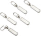 Metal Zipper Pull Replacement for Small Holes, Detachable, Repair for Jacket, Bag Boots, Purse, Coat, Pants (5 Pcs Silver)