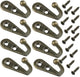 Yansanido Pack of 24 MINI Bronze Tone Vintage Style Double Hole Metal Single Hook Hangers Door Hook Hanging with 48 Screws