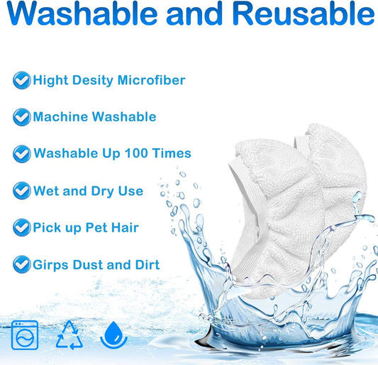 8 Pack Steam Cleaner Accessories for Most Handheld Steam Cleaner - Microfiber Cloths Cover Compatible with Bissell Steam Shot, Dupray, PurSteam, Comforday Steam Cleaner