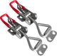 Toggle Latch Clamp 4001 with Lock Hole, 304 Stainless Steel Adjtable Heavy Duty Pull Hasp Latches For Smoker Cabinet Tool Box Case Trunk Door, 330Lbs Holding Capacity (2 Pack)