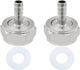 Keg Coupler Barb Connector, 5/16'' Barb x G5/8 Thread Stainless Steel 304 Beer Kegerator Sankey Couplers Hex Nut Beer Line Tailpiece Nipple Fitting with Sealing Gasket Washer(2 Pack)