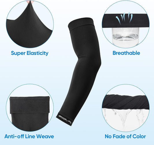 Cooling Arm Sleeves for Men Women, UV Sun Protection UPF 50, Volleyball Arm Sleeves Compression Sleeves for Outdoor