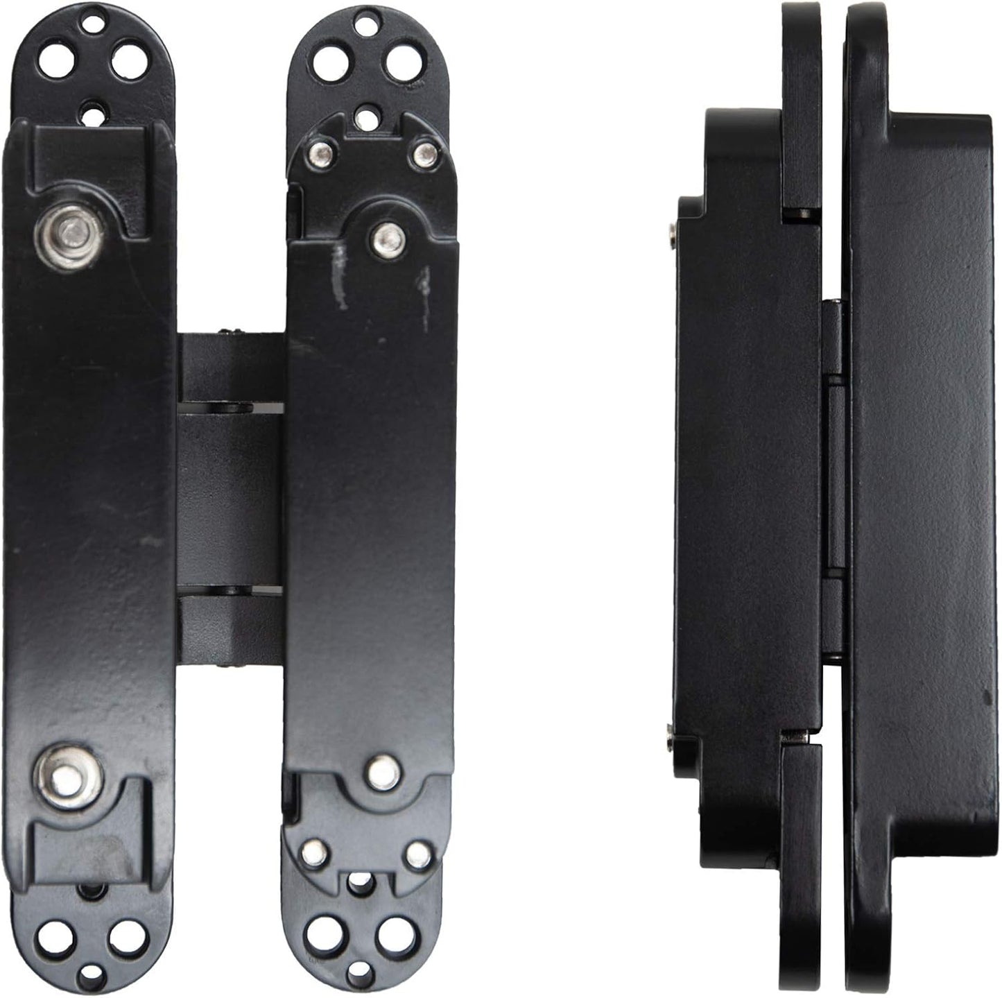 6 inch Hidden Door Hinges Invisible Hinges Concealed Hinges Zinc Alloy 180 Degree Swing Hinge 3 Way Adjtable Butt Hinge 6 x 2.5 x 1 inch (Black Pack of 3)