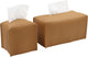 Tissue Box Cover, Modern PU Leather Tissue Box Holder - Decorative Holder/Organizer for Bathroom Vanity Countertop, Night Stands, Office Desk & Car