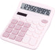 Cute Pink Desktop Calculator with Big Buttons, Dual Power Source, Solar and Battery, Large Display Screen - Perfect for Office, Teachers, and Students (Pink)