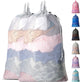 Large Mesh Laundry Bags - 2-Pack Heavy Duty with Handles & Drawstring - Machine Washable Net Laundry Sacks for College Dorm, Camp, Travel, Bedding & Clothes Storage (White)