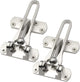 Home Security Door Lock, 2 Pack Latch Guard Clasp Front Door Locks for Kids, Home Reinforcement Lock for Swing-in Doors, Hotel Door Latches, Thicken Solid Aluminium Alloy, Satin Nickel