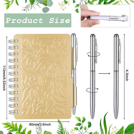 2 Pack Portable Password Notebook, Password Organizer Notebook Elegant Pattern Password Book Keeper with Pen,Spiral Bound Notebook for Password Information