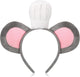 Mouse Headband with Chef Hat Cartoon Costume for Cosplay 100th Day of School Party Decoration Gray -