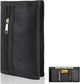 Heren Slim Wallet UK Simple Lightweight Compact RFID Blocking Soft Secure Credit Card Holder for 6 Cards and Banknotes Suitable for Travel Men Dad Friend Birthday Gift Charcoal Black
