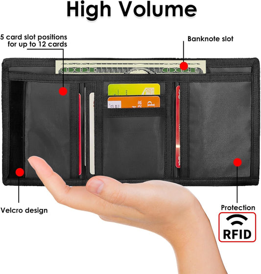 Heren Slim Wallet UK Simple Lightweight Compact RFID Blocking Soft Secure Credit Card Holder for 6 Cards and Banknotes Suitable for Travel Men Dad Friend Birthday Gift Charcoal Black