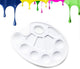 Acrylic paint palette, mixing palette, plastic palette, paint palette, 10-hole white round paint palette for watercolor, acrylic and oil paint, do-it-yourself, craft, professional fine art painting