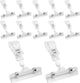 Biaungdo 12 Pcs Rotating Clip Swivel Sign Rotatable Holding Clamp, Clear Rotating Sign Clip Price Display Holder Clips for Shelves, Store, Business, Exhibition, Supermarkets