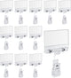 Biaungdo 12 Pcs Rotating Clip Swivel Sign Holder, Clear Rotatable Sign Holder with Double Clip Design, PVC Card Protector for Shelves, Store, Business, Exhibition