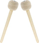 Biaungdo 2 Pack Drum Mallet, 13" Wool Felt Drum Stick, Bass Drum Mallet Drum Stick, Anti-slip Bass Percussion Sticks, Beige