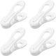 20 Pcs Multi-Purpose Clips for Hangers, White Clothes Hanger Clips, Standard Plastic Hanger