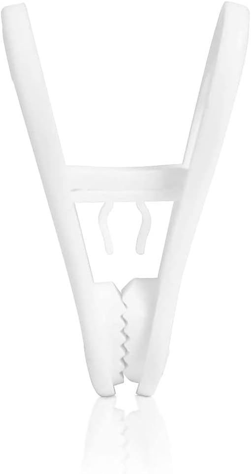 20 Pcs Multi-Purpose Clips for Hangers, White Clothes Hanger Clips, Standard Plastic Hanger
