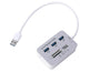 Multi-in-1 3 Ports USB 3.0 High Speed Hub Adapter with MS SD M2 TF Card Reader