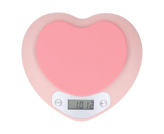 1g Accuracy Digital Kitchen Scale 5kg Household Small Heart Shape Rechargeable Food Scale for Cooking Baking