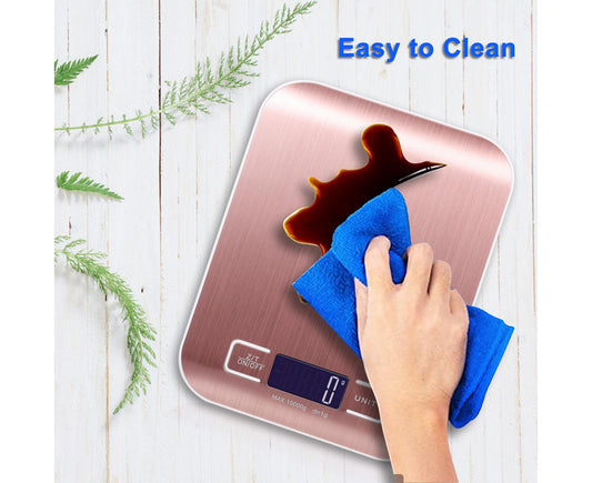 Kitchen Scale Digital Food Scale 10KG Measuring Range for Cooking Baking g lb oz ml kg Milk ml Stainless Steel Rechargeable