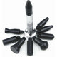 Auto Parts Repair Tip, Lightweight Rubber Car Stripper Pen with 9 Replacement Heads for Motorcycle Black Silver