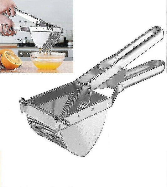 Stainless Steel Potato Masher & Press - Professional Kitchen Tool