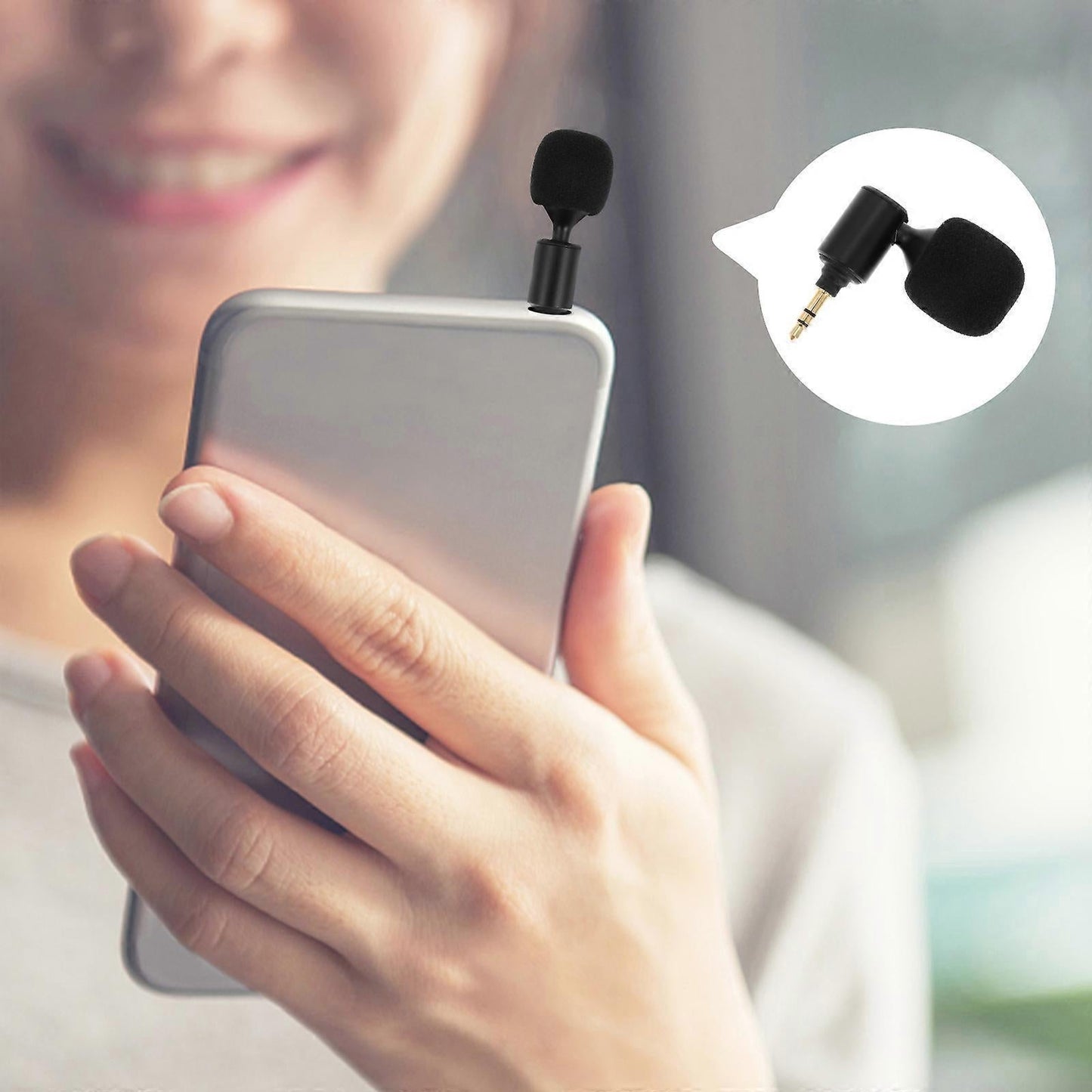 3.5mm Recording Microphone - PC, Smartphone, Podcast, Meeting, Wireless Mic