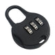 Black 3-Digit Combo Padlock - Drawer & Luggage Lock for Home