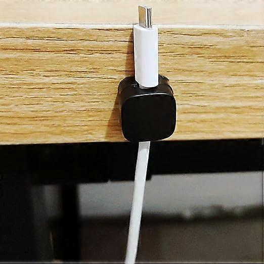 6-Pack Black grip Cable Clips Desk Organizer Adhesive Wire Holder