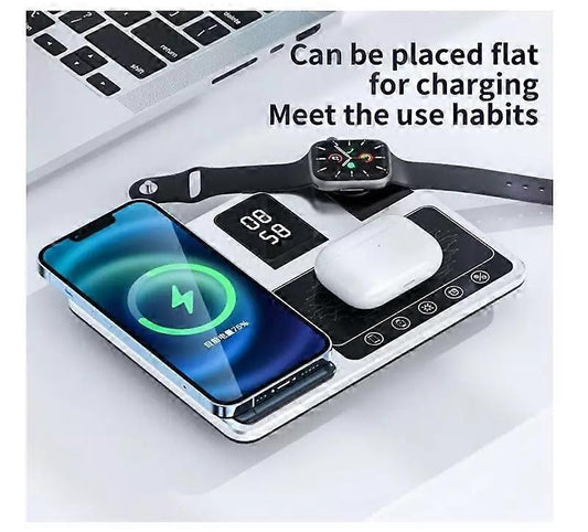 Zureze 4-in-1 Clock Wireless Charger Stand