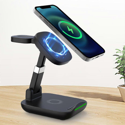 Foldable 3-in-1 Wireless Charging Station, 15W Charger