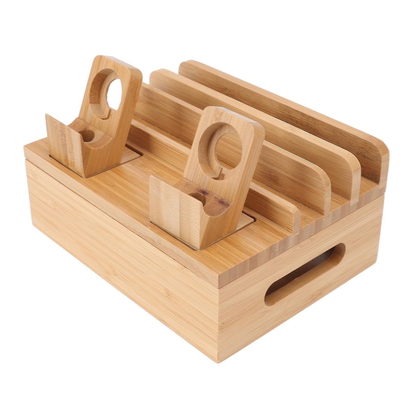Bamboo 5-Port Charging Station Rack for Phones/Tablets/Watches