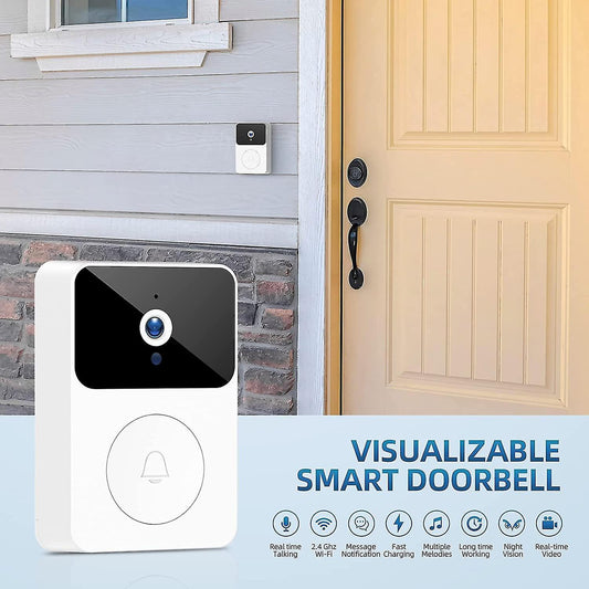 Wireless Doorbell Camera with Chime, 2.4GHz Video Doorbell