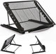 Foldable Aluminum Laptop Stand, Adjustable Ventilated Stand for Laptop/Tablet/Phone