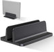 Vertical Aluminum Laptop Stand, Adjustable Desk Holder, Black