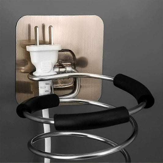 Wall Mounted Hair Dryer Holder Organizer Storage Station