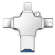 4-in-1 Memory Card Reader: Type-C OTG for iPhone/Laptop/PC, iOS & USB-A