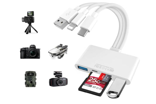 5 In 1 Memory Card Reader USB OTG Adapter SD Card Reader For iPhone iPad