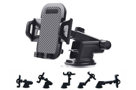 Universal Car Phone Holder Suction Mount Adjustable Dashboard Windscreen Stand