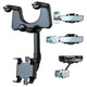 360 Rotatable and Retractable Car Phone Holder Multifunctional Rearview Mirror Phone Holder Universal Phone Mount