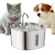USB 2.2L Stainless Steel Pet Water Fountain for Cats and Small Dogs
